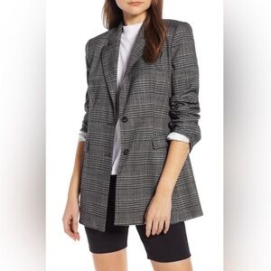 Something Navy | Oversized Plaid Blazer